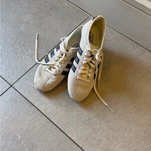 adidas Cream Suede Sneakers with Black Stripes Tokyo sneaker